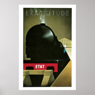 Tåg Exactitude Vintage resor Poster