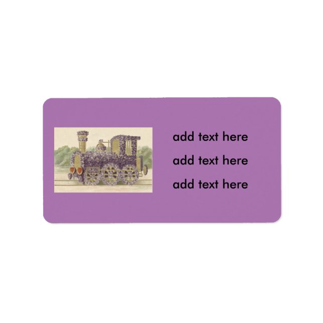 Tåg Flower Daisy Heart Adressetikett (Framsidan)