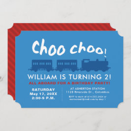 Tåg födelsedagsfest inbjudan