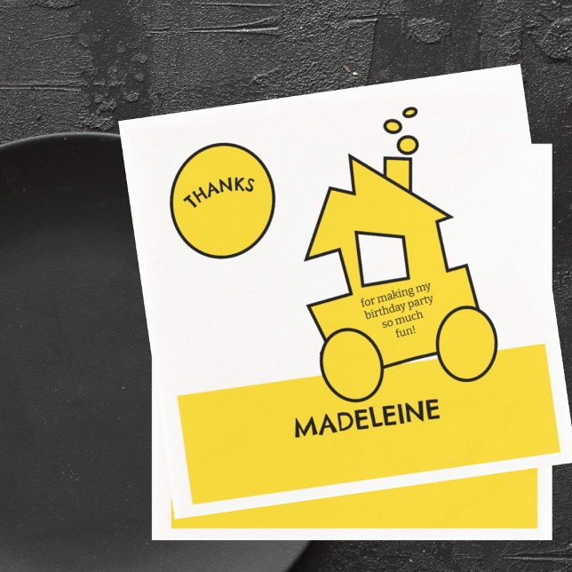 Tåg Födelsedagsfest Pappersservett (Skapare uppladdad)