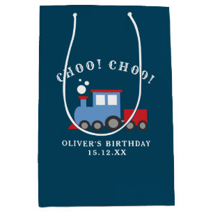 Tåg födelsedagsfest presentsäck