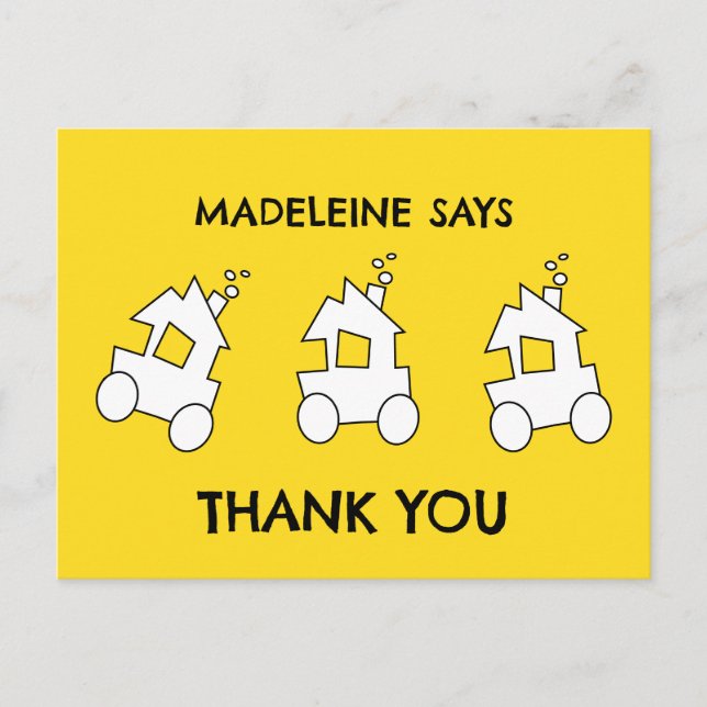 Tåg Födelsedagsfest Vykort (Framsida)