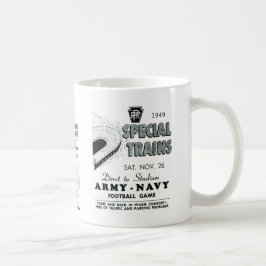 Tåg för armémarinlek via Pennsylvania järnväg Kaffemugg
