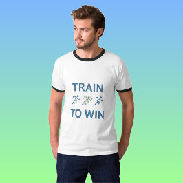 Tåg för att vinna motivationsworkout t-shirt