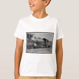 Tåg för järnväg för vintageångamotor t-shirt