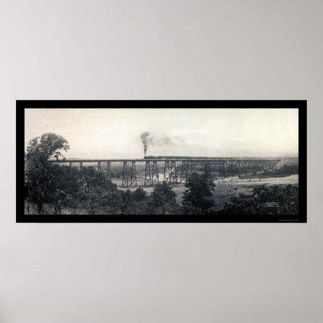 Tåg från Chicago Photo 1914 Poster (Framsidan)