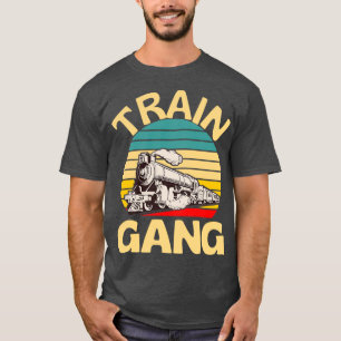 Tåg Gang Railway Tåg Locomotive Roligt T Shirt