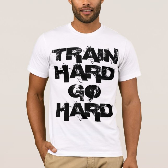 Tåg går hårt hård T T-shirt (Framsida)