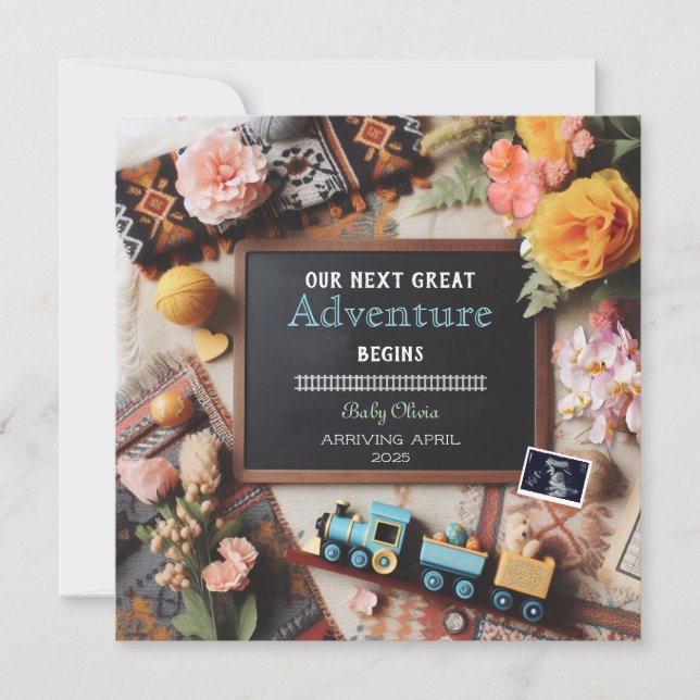 Tåg Gravid Meddelande, könsneutralt Meddelande (Framsida)