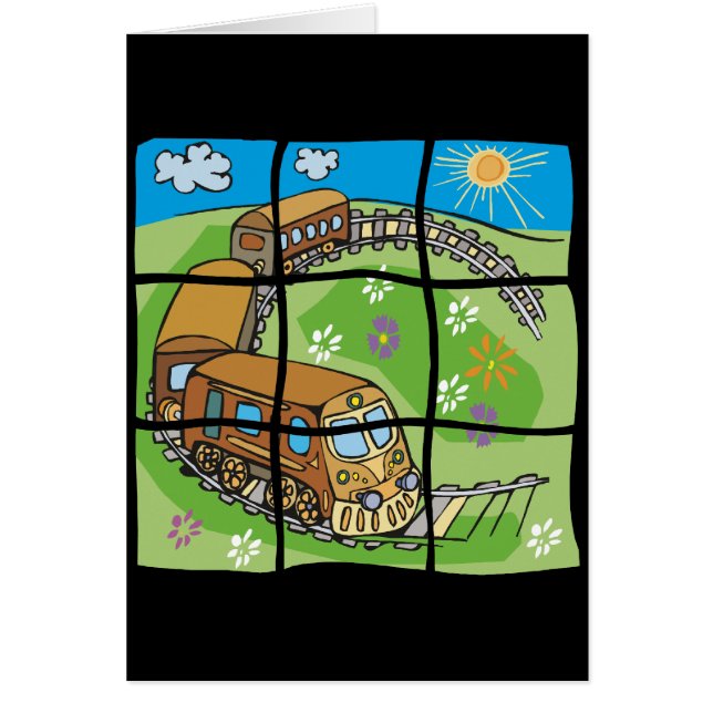 Tåg Hälsningskort (Framsidan)