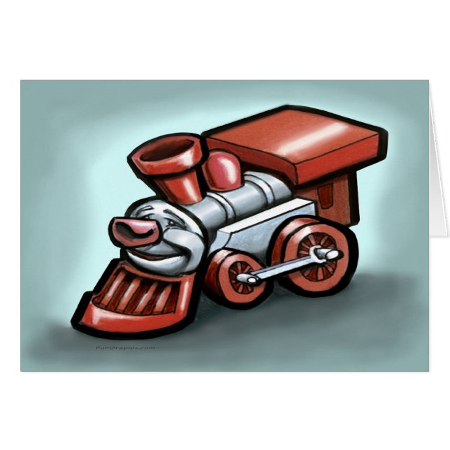 Tåg Hälsningskort (Framsidan Horizontal)