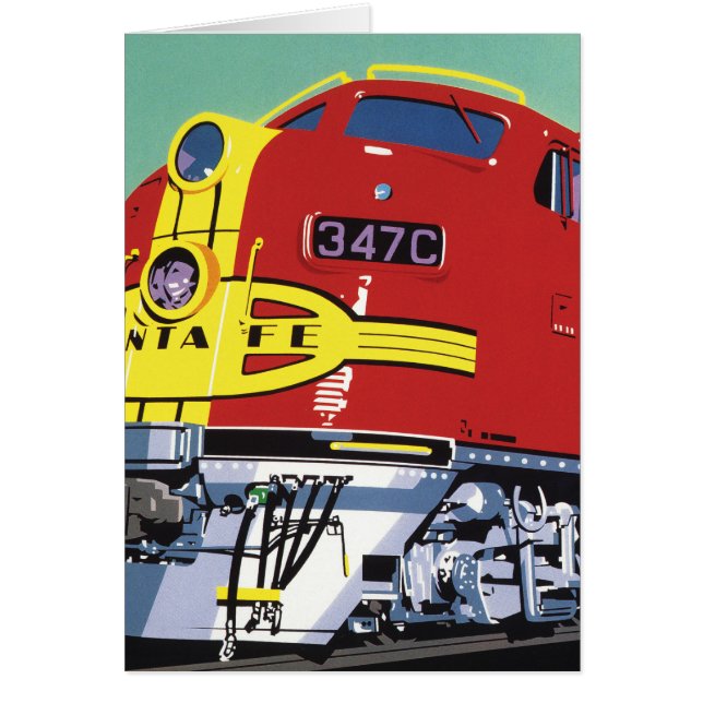 Tåg Hälsningskort (Framsidan)