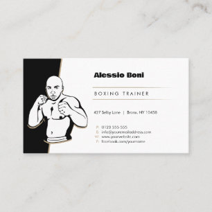 Tåg hard Boxing Trainer Visitkort