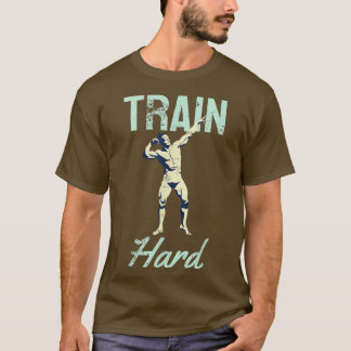 Tåg Hard Motivation Retro Gym Strongman T Shirt