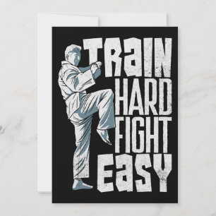 Tåg hårda kamp Easy Aikido Karate Jiu Jitsu Inbjudningar