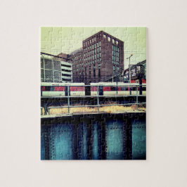 Tåg i Leeds station. Pussel