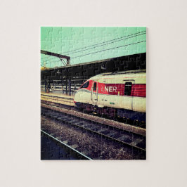 Tåg i Leeds station. Pussel