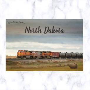 Tåg i North Dakota Vykort