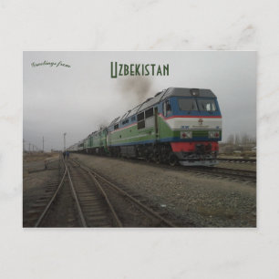Tåg i Nukus Uzbekistan Vykort