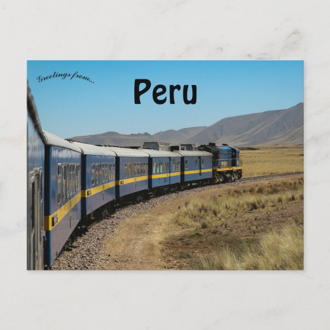 Tåg i Peru Vykort (Framsida)