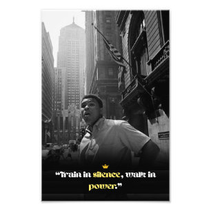 "Tåg in Silence, Walk in Power" - Motivering Fototryck