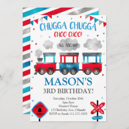 Tåg, inbjudan till födelsedagen, Tåg Inbjudan