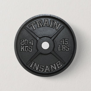 Tåg Inš (barbellplattor) Workout Motivational Knapp