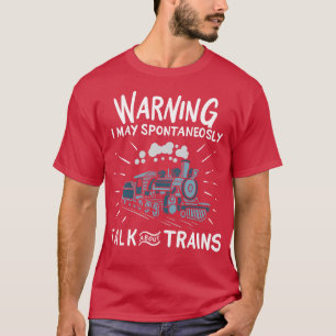Tåg järnväg, ångmotor t shirt