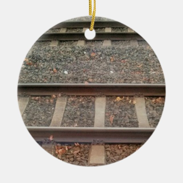 Tåg, järnvägar julgransprydnad keramik (Framsidan)