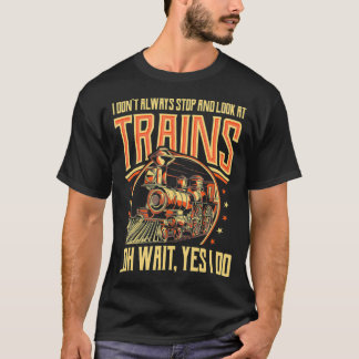 Tåg järnvägar Vintage Tåg Funny Tåg T Shirt