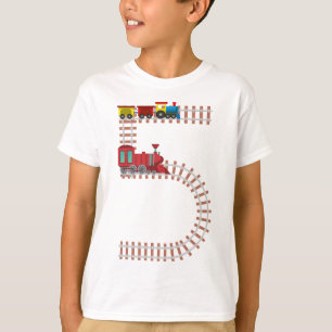 tåg järnvägs femte födelsedag: 5 år gamla barn t shirt