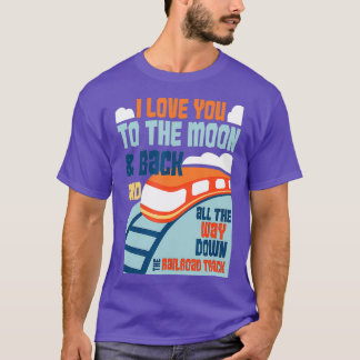 Tåg järnvägslinje Kärlek T Shirt