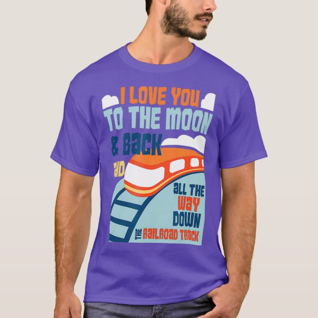 Tåg järnvägslinje Kärlek T Shirt (Framsida)