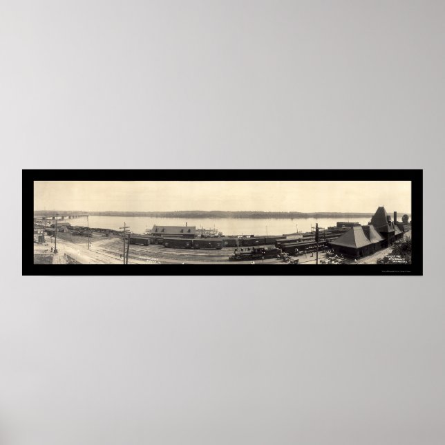 Tåg Keokuk Photo 1907 Poster (Framsidan)