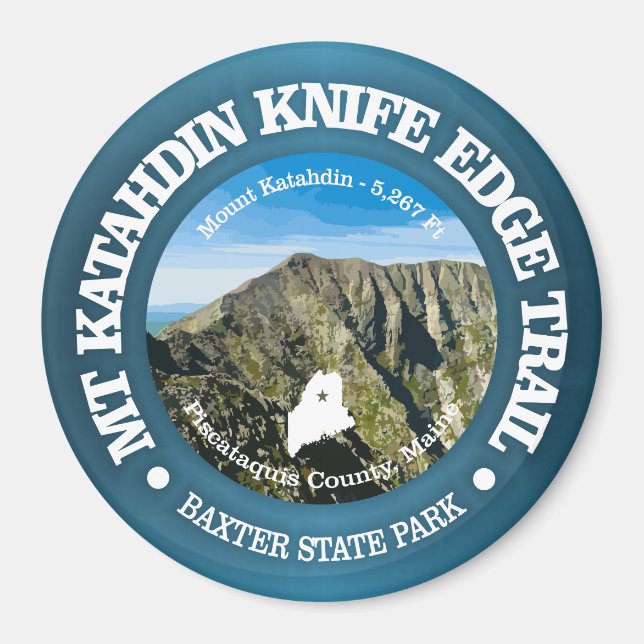 Tåg knivar Kant (Katahdin) Magnet (Framsidan)