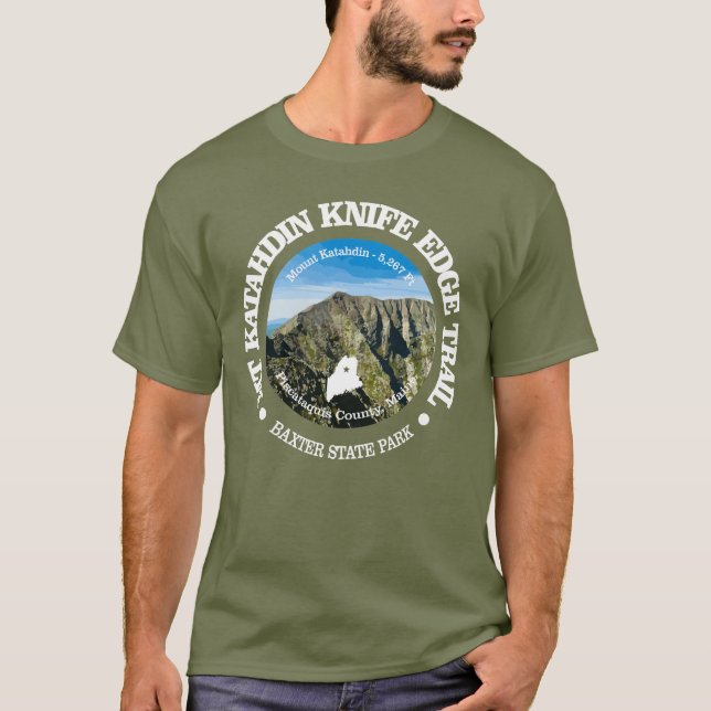 Tåg knivar Kant (Katahdin) T Shirt (Framsida)