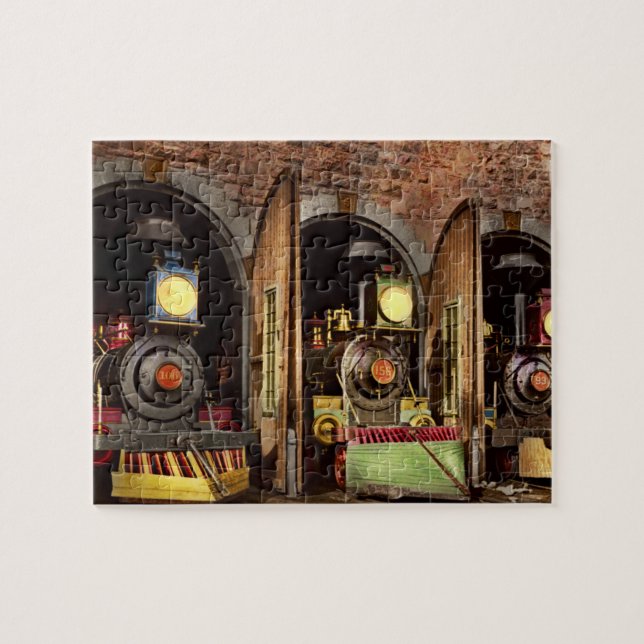 Tåg - Kokfångstteknik 1869 Pussel (Horisontell)