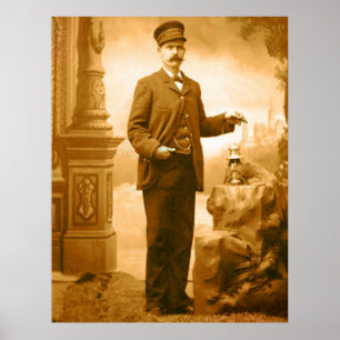 Tåg-konduktor Poster
