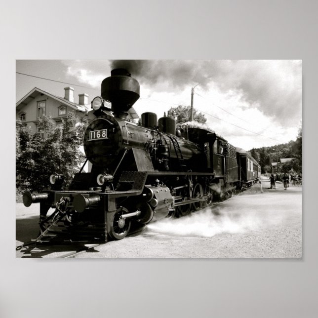 Tåg Lämnande Station Poster (Framsidan)