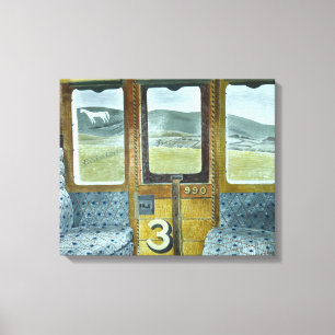 Tåg Landskap (av Eric Ravilious) Canvastryck
