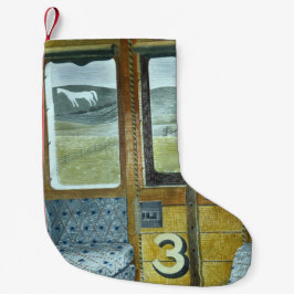 Tåg Landskap (av Eric Ravilious) Liten Julstrumpa