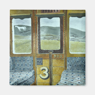 Tåg Landskap (av Eric Ravilious) Magnet