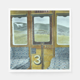 Tåg Landskap (av Eric Ravilious) Pappersservett