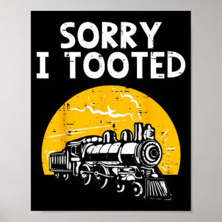 Tåg ledsen tutade rolig lokomotiv järnvägsmän poster