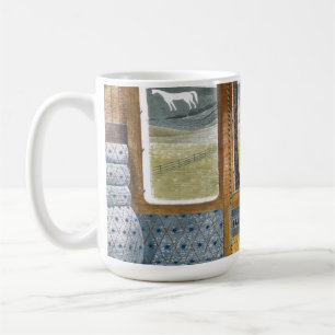 Tåg liggande landskap efter Eric Ravilious Kaffemugg