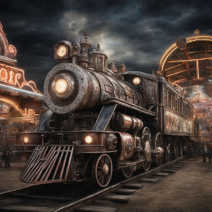 Tåg-lokomotiv ångmotor slips