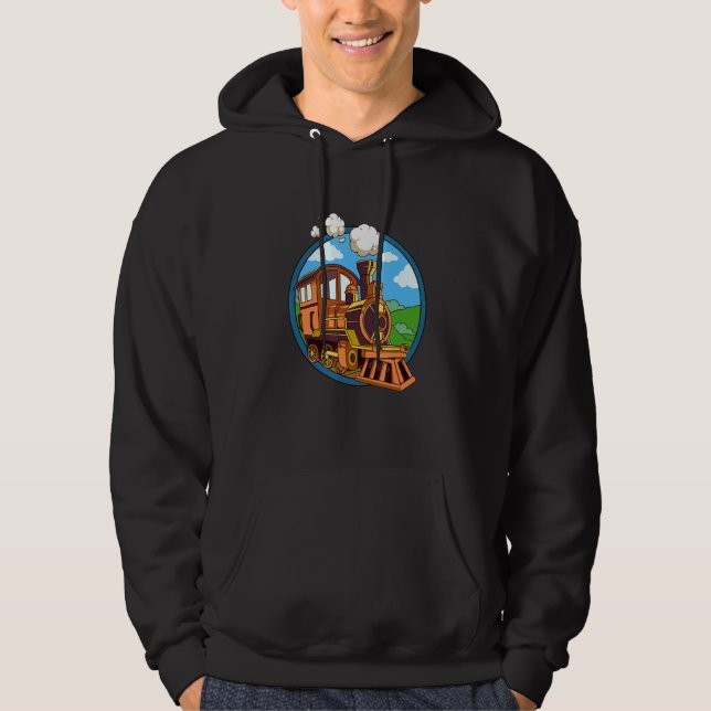 Tåg Lokomotiv och modelljärnvägar 2 Hoodie (Framsida)