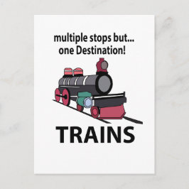 Tåg Många stannar men en Tåg är på väg till målet Vykort