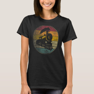 Tåg-modellens lokomotiv Gif Retro Stil Vintage T Shirt
