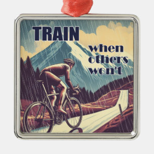 Tåg när andra inte cyklar julgransprydnad metall